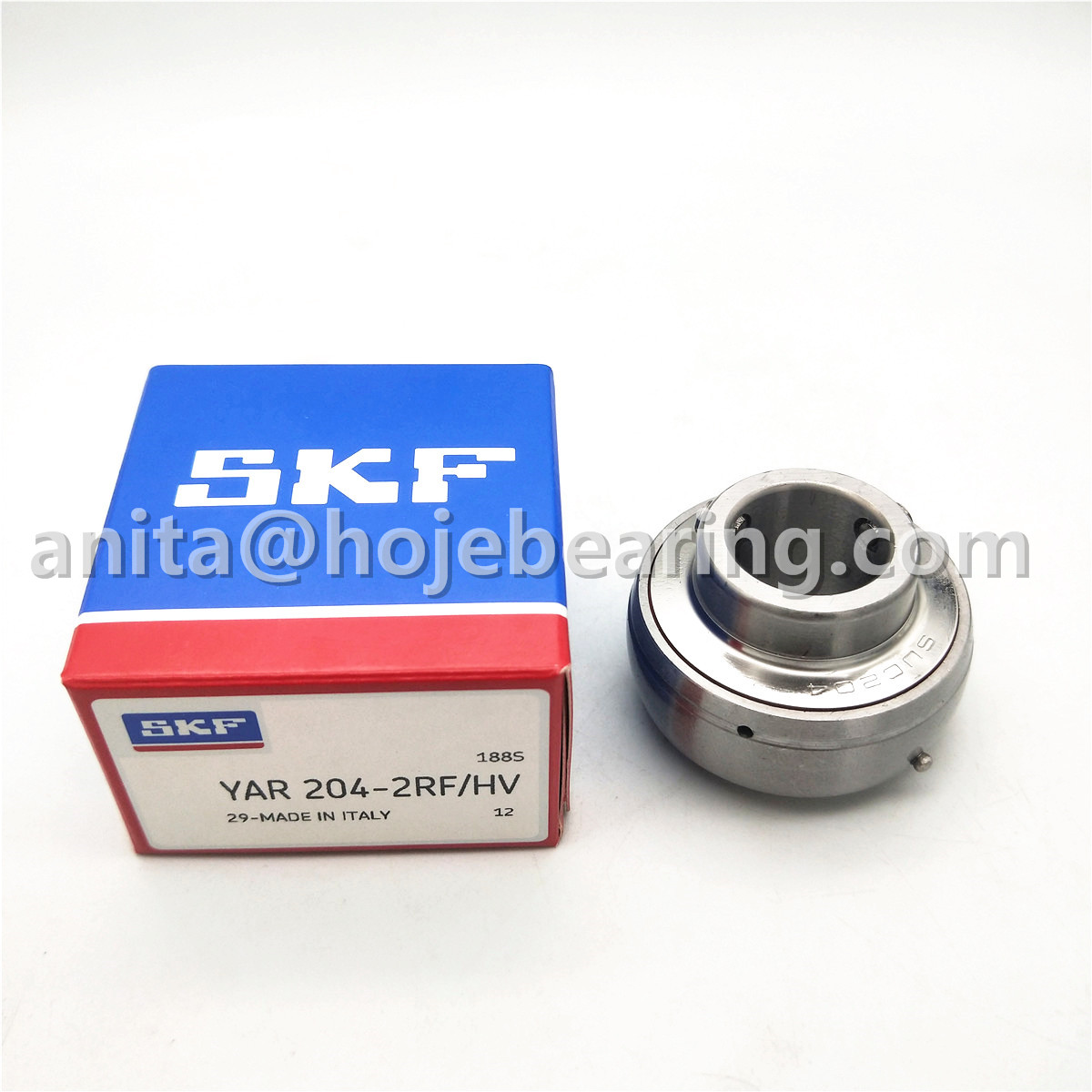 YAR 204-2RF/HV Insert bearing with set screws locking and extended inner ring