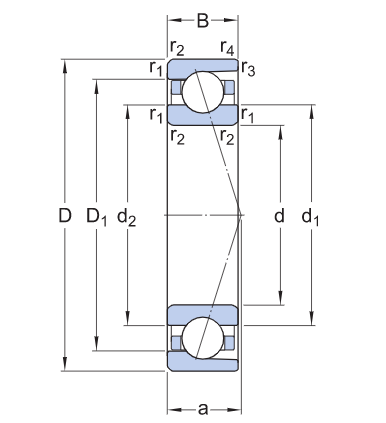 7014 CD/P4A Angular contact ball bearings, super-precision - P4A ...