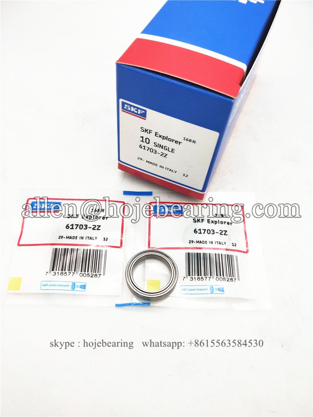 61703-2z SKF Thin Section Ball Bearing 17 Mm X 23 Mm X 4 Mm